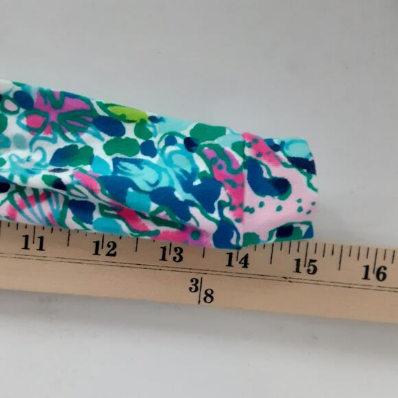 Lilly Pulitzer Girls Mini Sammy Pajama Set Multi Dive Bar Girls 12 Ocean Floral - Picture 11 of 15